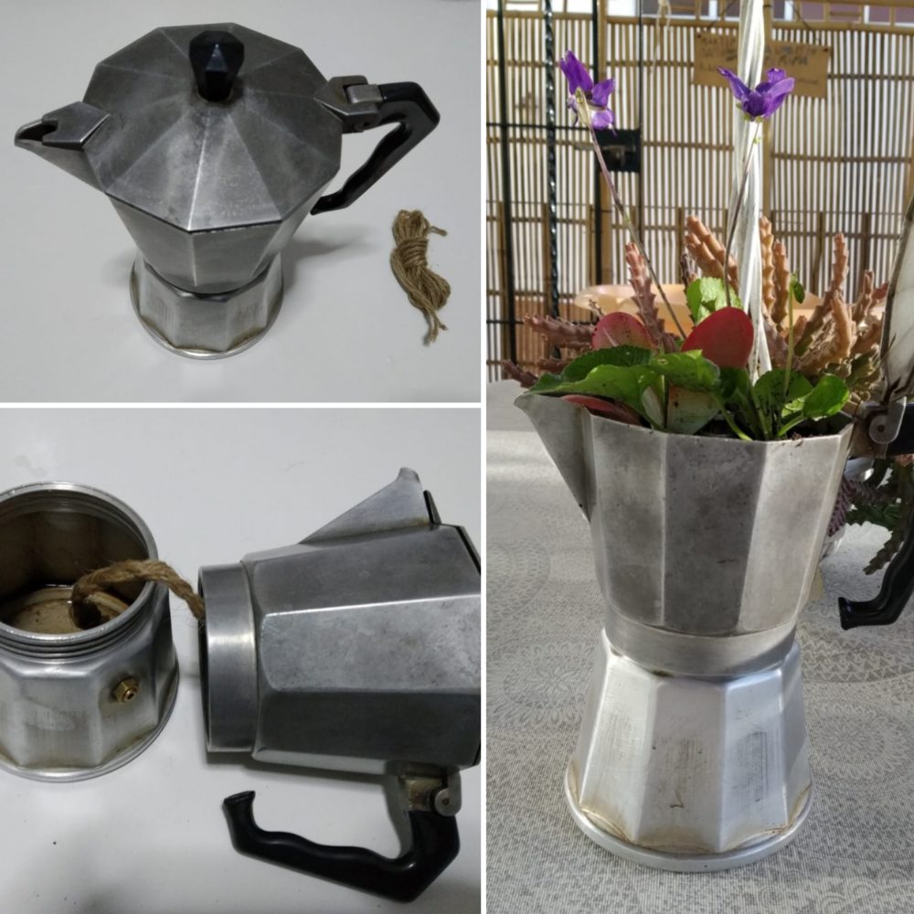 DIY: convierte una vieja cafetera en una maceta auto-riego