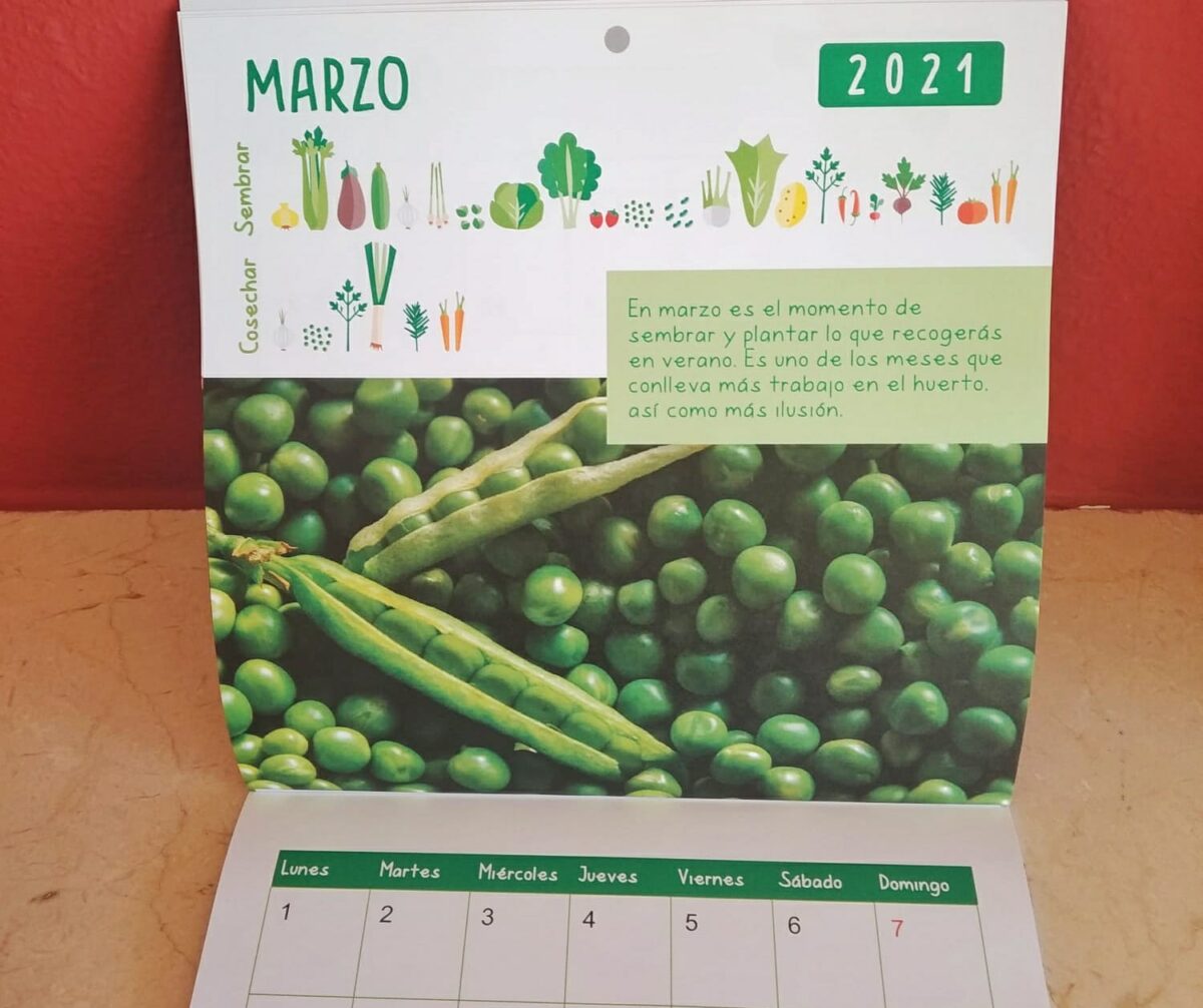 ¡Calendario de siembra mes a mes en formato almanaque de pared para 2021!